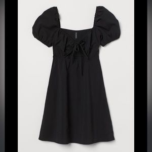 H&M puffy sleeve cut out dress